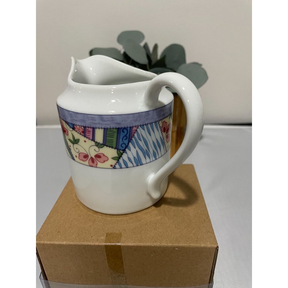 Mikasa Fine China Country Quilt Creamer Pitcher L5777 Japan-E